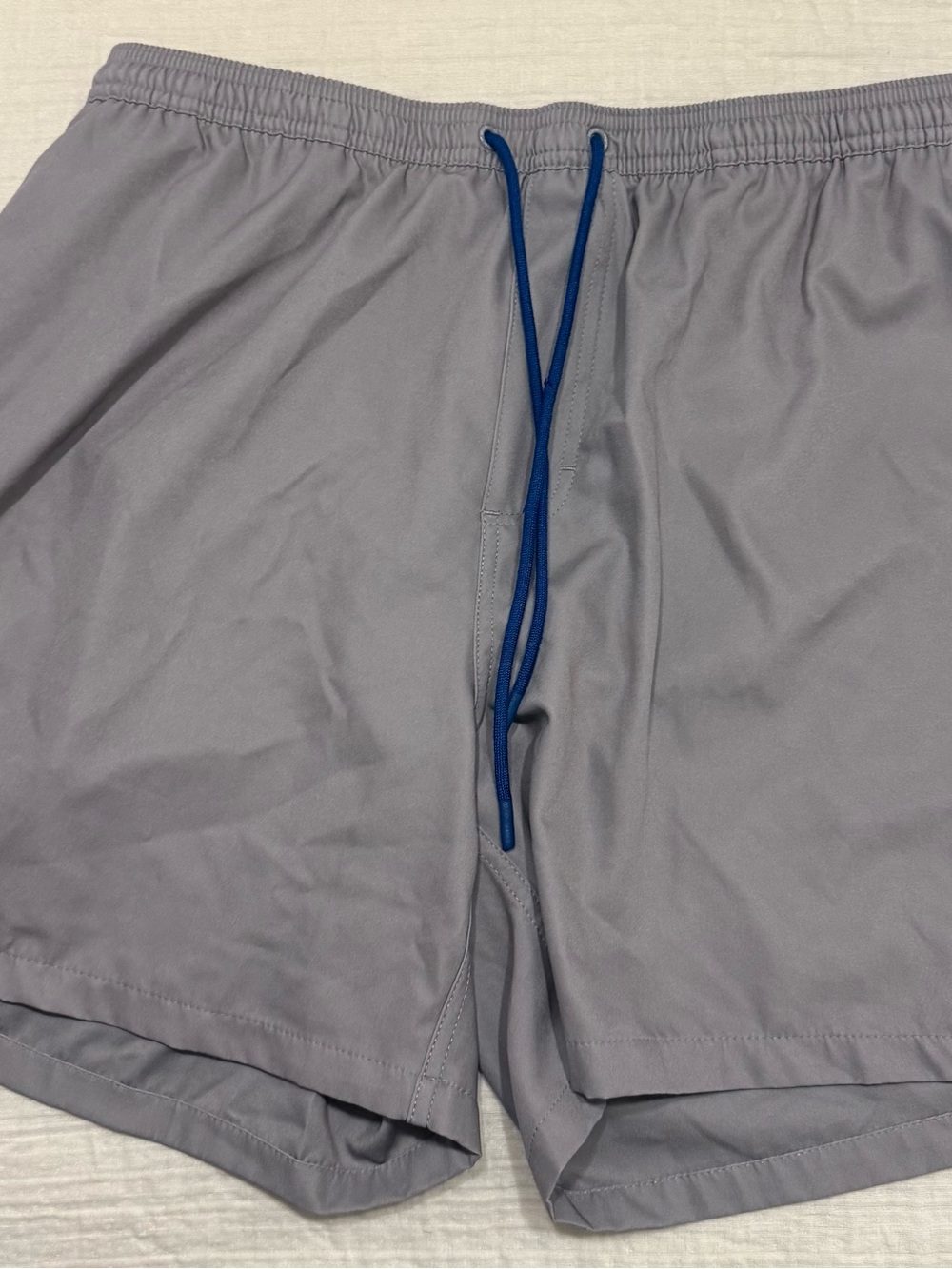 Huk Grey Shorts with Blue Drawstring